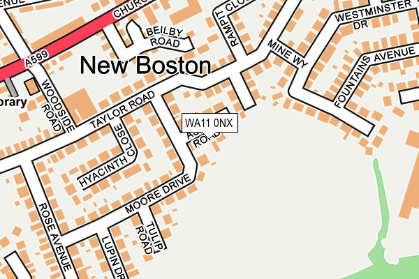 WA11 0NX map - OS OpenMap – Local (Ordnance Survey) WA11 0NX map - OS OpenMap – Local (Ordnance Survey)