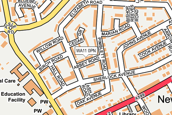 WA11 0PN map - OS OpenMap – Local (Ordnance Survey) WA11 0PN map - OS OpenMap – Local (Ordnance Survey)