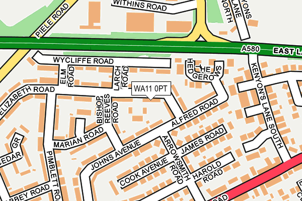 WA11 0PT map - OS OpenMap – Local (Ordnance Survey) WA11 0PT map - OS OpenMap – Local (Ordnance Survey)