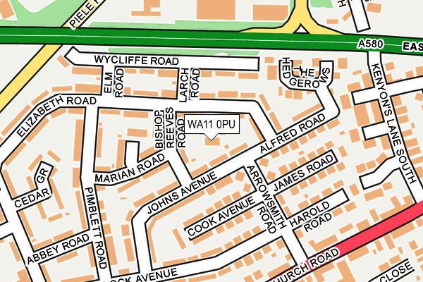 WA11 0PU map - OS OpenMap – Local (Ordnance Survey) WA11 0PU map - OS OpenMap – Local (Ordnance Survey)
