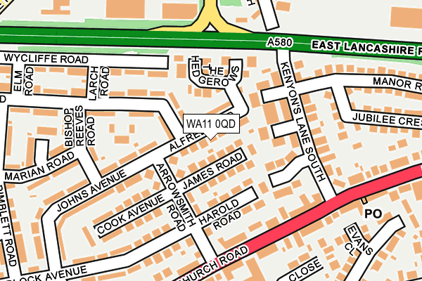 WA11 0QD map - OS OpenMap – Local (Ordnance Survey) WA11 0QD map - OS OpenMap – Local (Ordnance Survey)