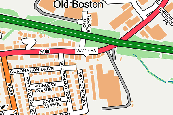 WA11 0RA map - OS OpenMap – Local (Ordnance Survey) WA11 0RA map - OS OpenMap – Local (Ordnance Survey)
