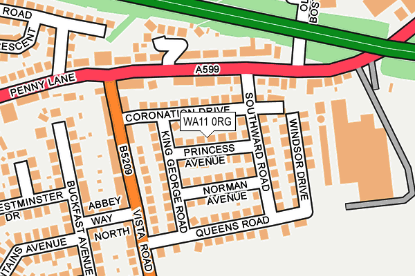 WA11 0RG map - OS OpenMap – Local (Ordnance Survey) WA11 0RG map - OS OpenMap – Local (Ordnance Survey)
