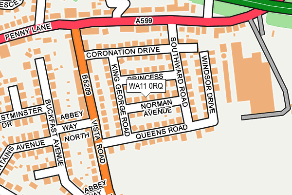 WA11 0RQ map - OS OpenMap – Local (Ordnance Survey) WA11 0RQ map - OS OpenMap – Local (Ordnance Survey)