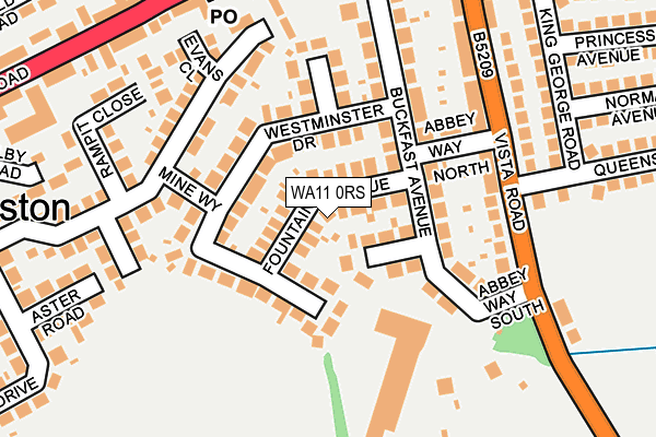 WA11 0RS map - OS OpenMap – Local (Ordnance Survey) WA11 0RS map - OS OpenMap – Local (Ordnance Survey)