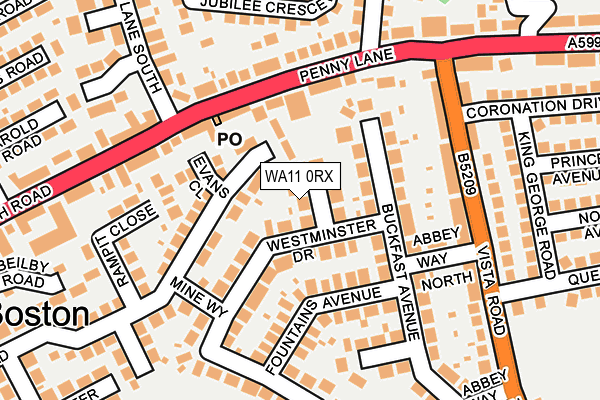 WA11 0RX map - OS OpenMap – Local (Ordnance Survey) WA11 0RX map - OS OpenMap – Local (Ordnance Survey)