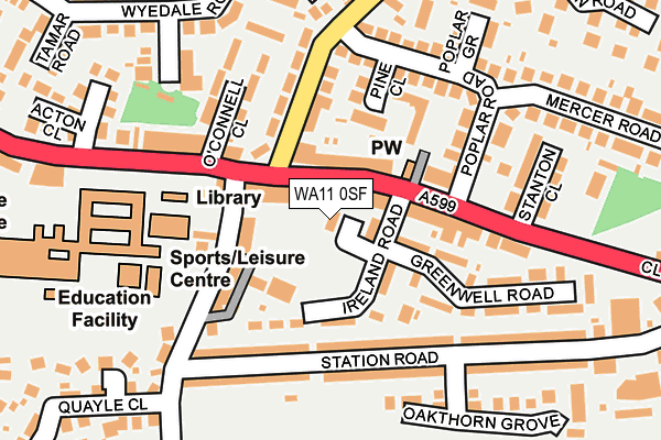WA11 0SF map - OS OpenMap – Local (Ordnance Survey) WA11 0SF map - OS OpenMap – Local (Ordnance Survey)