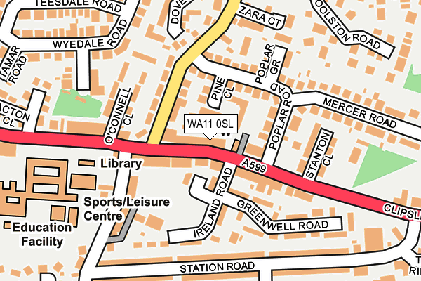 WA11 0SL map - OS OpenMap – Local (Ordnance Survey) WA11 0SL map - OS OpenMap – Local (Ordnance Survey)