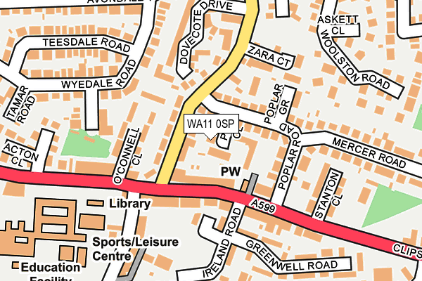 WA11 0SP map - OS OpenMap – Local (Ordnance Survey) WA11 0SP map - OS OpenMap – Local (Ordnance Survey)