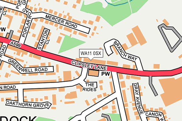 WA11 0SX map - OS OpenMap – Local (Ordnance Survey) WA11 0SX map - OS OpenMap – Local (Ordnance Survey)