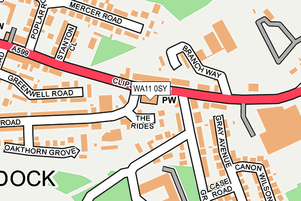 WA11 0SY map - OS OpenMap – Local (Ordnance Survey)