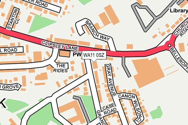WA11 0SZ map - OS OpenMap – Local (Ordnance Survey) WA11 0SZ map - OS OpenMap – Local (Ordnance Survey)