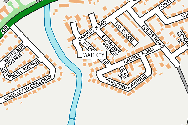 WA11 0TY map - OS OpenMap – Local (Ordnance Survey) WA11 0TY map - OS OpenMap – Local (Ordnance Survey)