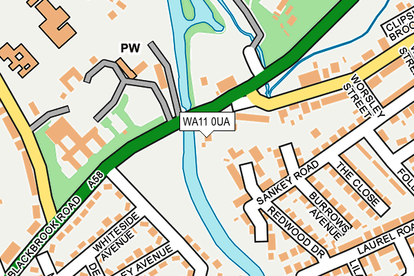 WA11 0UA map - OS OpenMap – Local (Ordnance Survey) WA11 0UA map - OS OpenMap – Local (Ordnance Survey)