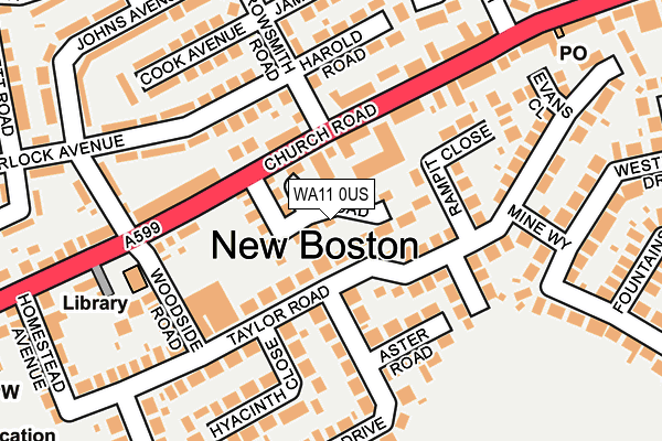 WA11 0US map - OS OpenMap – Local (Ordnance Survey) WA11 0US map - OS OpenMap – Local (Ordnance Survey)