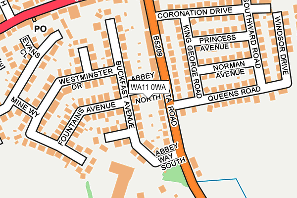 WA11 0WA map - OS OpenMap – Local (Ordnance Survey) WA11 0WA map - OS OpenMap – Local (Ordnance Survey)