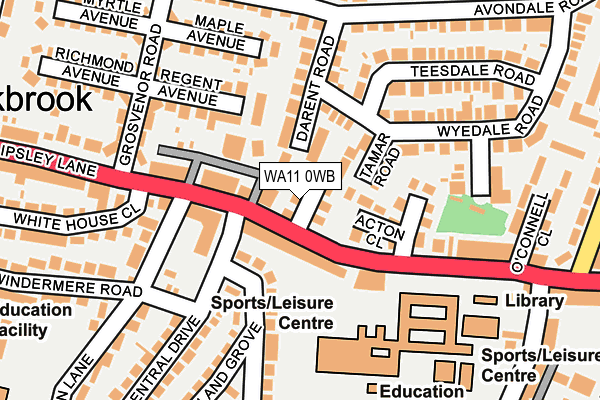 WA11 0WB map - OS OpenMap – Local (Ordnance Survey) WA11 0WB map - OS OpenMap – Local (Ordnance Survey)