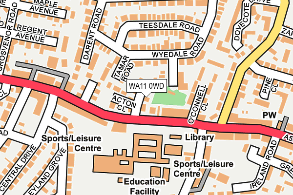 WA11 0WD map - OS OpenMap – Local (Ordnance Survey) WA11 0WD map - OS OpenMap – Local (Ordnance Survey)