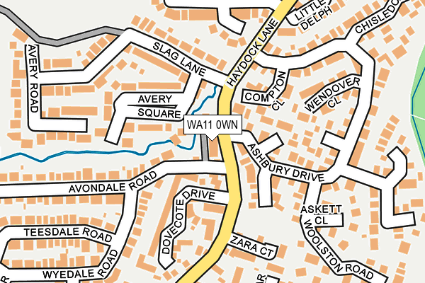 WA11 0WN map - OS OpenMap – Local (Ordnance Survey) WA11 0WN map - OS OpenMap – Local (Ordnance Survey)