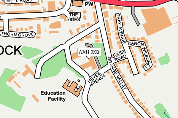 WA11 0XQ map - OS OpenMap – Local (Ordnance Survey) WA11 0XQ map - OS OpenMap – Local (Ordnance Survey)