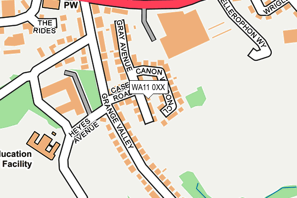 WA11 0XX map - OS OpenMap – Local (Ordnance Survey) WA11 0XX map - OS OpenMap – Local (Ordnance Survey)
