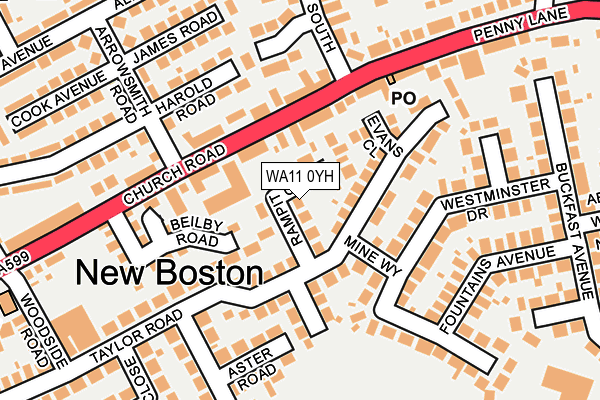 WA11 0YH map - OS OpenMap – Local (Ordnance Survey) WA11 0YH map - OS OpenMap – Local (Ordnance Survey)