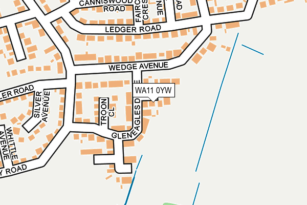 WA11 0YW map - OS OpenMap – Local (Ordnance Survey) WA11 0YW map - OS OpenMap – Local (Ordnance Survey)