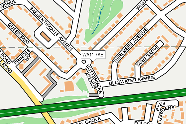 WA11 7AE map - OS OpenMap – Local (Ordnance Survey) WA11 7AE map - OS OpenMap – Local (Ordnance Survey)