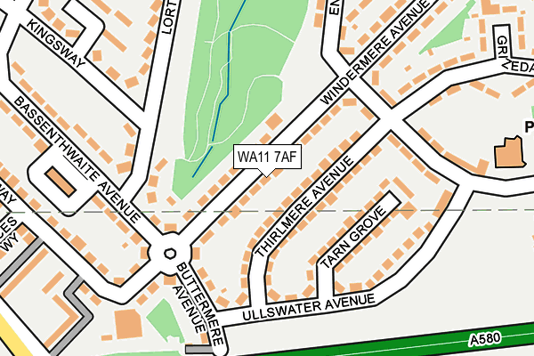 WA11 7AF map - OS OpenMap – Local (Ordnance Survey) WA11 7AF map - OS OpenMap – Local (Ordnance Survey)