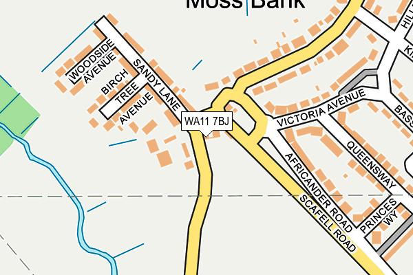 WA11 7BJ map - OS OpenMap – Local (Ordnance Survey) WA11 7BJ map - OS OpenMap – Local (Ordnance Survey)