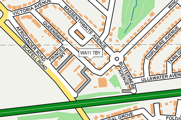 WA11 7BY map - OS OpenMap – Local (Ordnance Survey) WA11 7BY map - OS OpenMap – Local (Ordnance Survey)