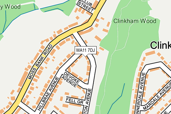 WA11 7DJ map - OS OpenMap – Local (Ordnance Survey) WA11 7DJ map - OS OpenMap – Local (Ordnance Survey)
