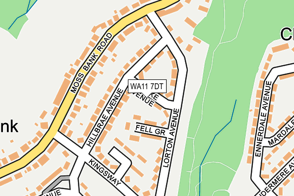 WA11 7DT map - OS OpenMap – Local (Ordnance Survey) WA11 7DT map - OS OpenMap – Local (Ordnance Survey)