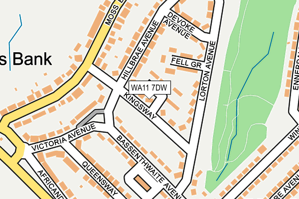 WA11 7DW map - OS OpenMap – Local (Ordnance Survey) WA11 7DW map - OS OpenMap – Local (Ordnance Survey)