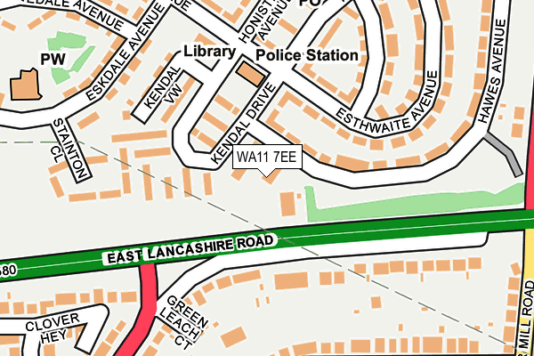WA11 7EE map - OS OpenMap – Local (Ordnance Survey) WA11 7EE map - OS OpenMap – Local (Ordnance Survey)