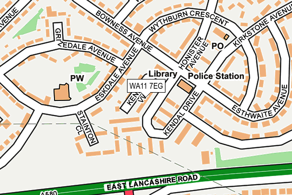 WA11 7EG map - OS OpenMap – Local (Ordnance Survey) WA11 7EG map - OS OpenMap – Local (Ordnance Survey)