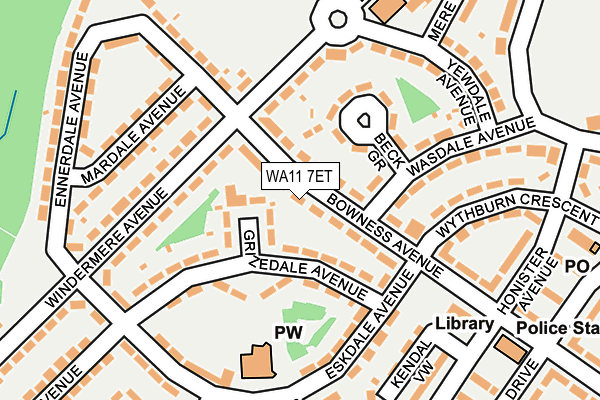 WA11 7ET map - OS OpenMap – Local (Ordnance Survey) WA11 7ET map - OS OpenMap – Local (Ordnance Survey)