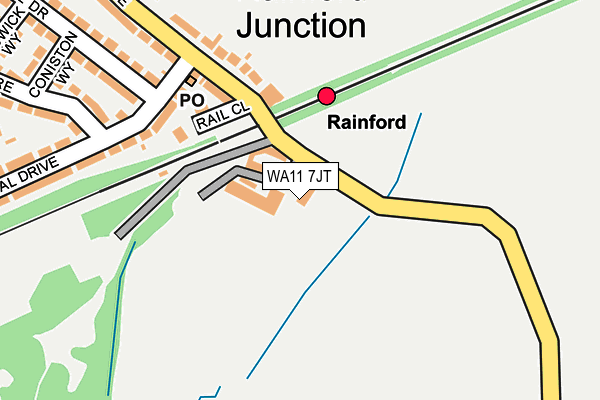 WA11 7JT map - OS OpenMap – Local (Ordnance Survey) WA11 7JT map - OS OpenMap – Local (Ordnance Survey)