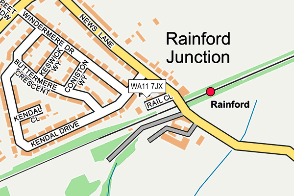 WA11 7JX map - OS OpenMap – Local (Ordnance Survey) WA11 7JX map - OS OpenMap – Local (Ordnance Survey)