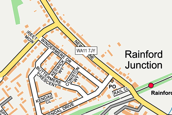WA11 7JY map - OS OpenMap – Local (Ordnance Survey) WA11 7JY map - OS OpenMap – Local (Ordnance Survey)