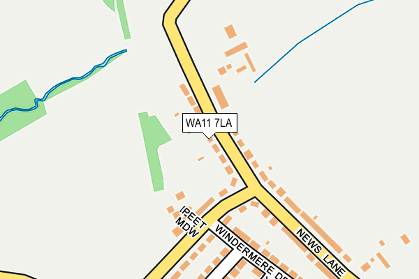 WA11 7LA map - OS OpenMap – Local (Ordnance Survey) WA11 7LA map - OS OpenMap – Local (Ordnance Survey)