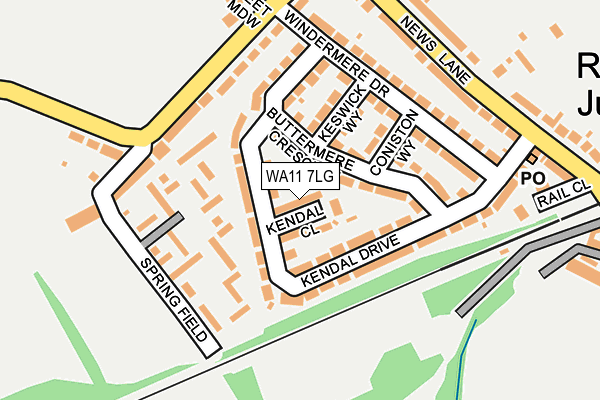 WA11 7LG map - OS OpenMap – Local (Ordnance Survey) WA11 7LG map - OS OpenMap – Local (Ordnance Survey)