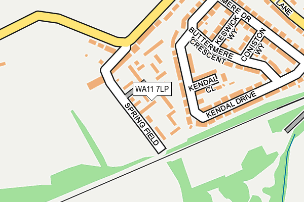 WA11 7LP map - OS OpenMap – Local (Ordnance Survey) WA11 7LP map - OS OpenMap – Local (Ordnance Survey)