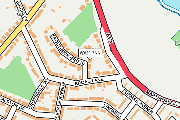 WA11 7NN map - OS OpenMap – Local (Ordnance Survey) WA11 7NN map - OS OpenMap – Local (Ordnance Survey)