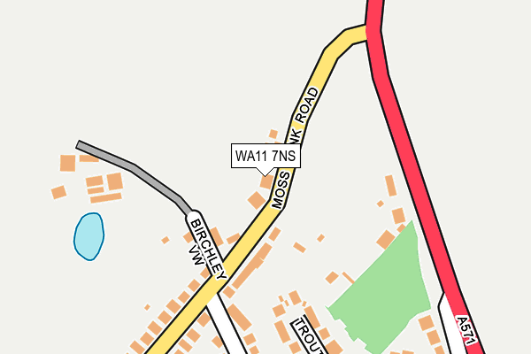 WA11 7NS map - OS OpenMap – Local (Ordnance Survey) WA11 7NS map - OS OpenMap – Local (Ordnance Survey)