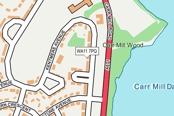 WA11 7PQ map - OS OpenMap – Local (Ordnance Survey) WA11 7PQ map - OS OpenMap – Local (Ordnance Survey)