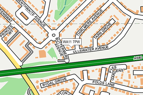 WA11 7PW map - OS OpenMap – Local (Ordnance Survey) WA11 7PW map - OS OpenMap – Local (Ordnance Survey)