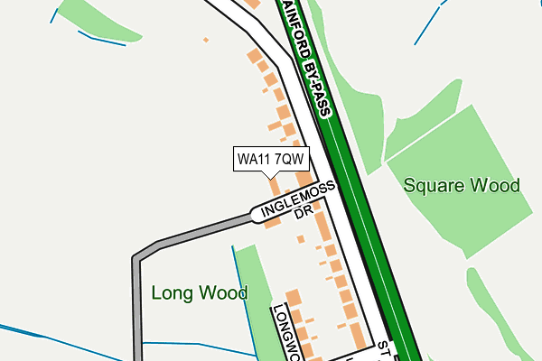 WA11 7QW map - OS OpenMap – Local (Ordnance Survey) WA11 7QW map - OS OpenMap – Local (Ordnance Survey)