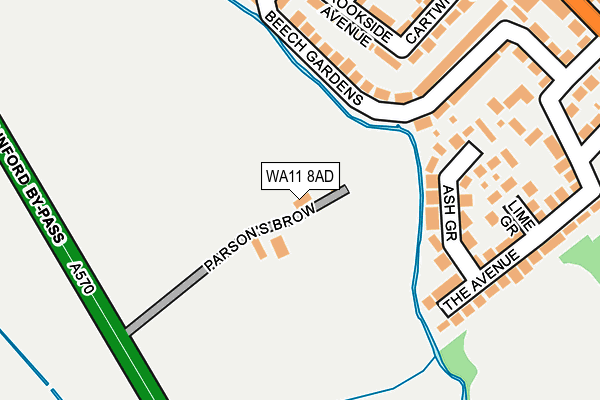 WA11 8AD map - OS OpenMap – Local (Ordnance Survey)