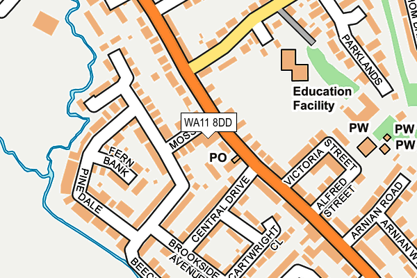 WA11 8DD map - OS OpenMap – Local (Ordnance Survey) WA11 8DD map - OS OpenMap – Local (Ordnance Survey)